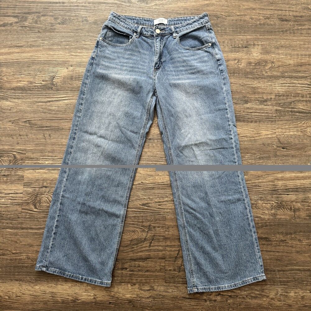 RISE Supply Co Wide Leg Baggy Jeans Medium Wash Juniors size 13